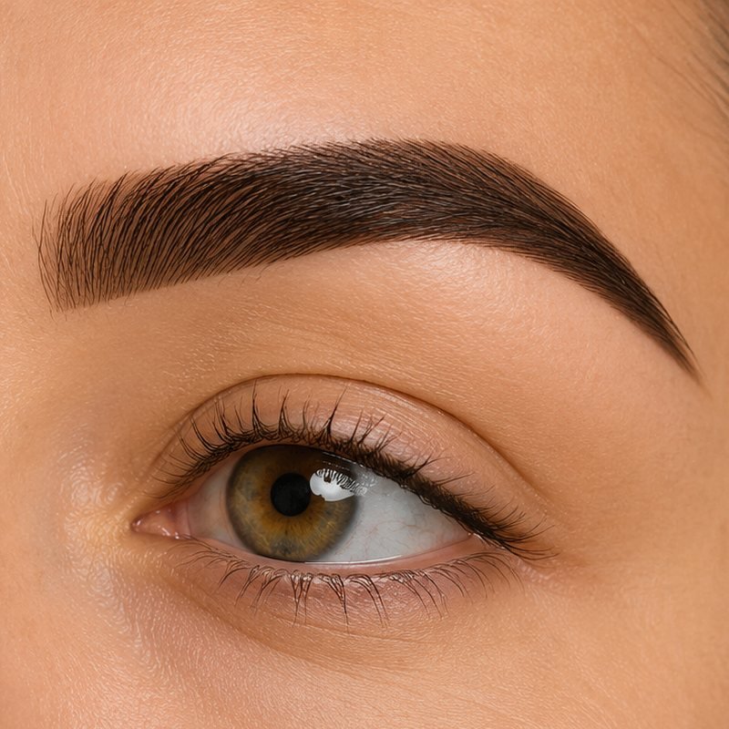 Brow and lash transformation result at Arden Beauty — after