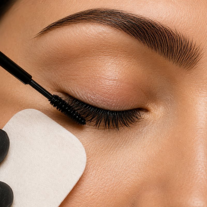 Lash treatment in progress